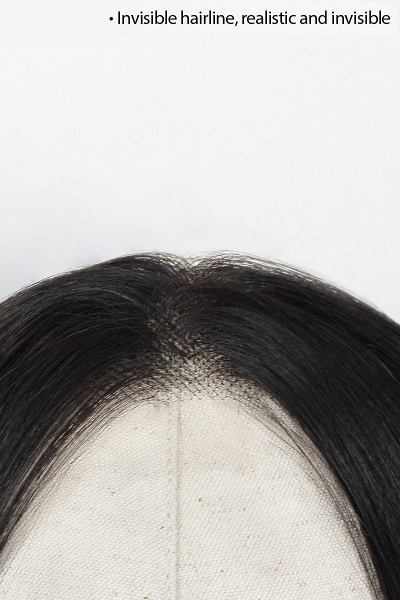 Lumi Hairline Topper: Breathable Lace | Halo Wire | Natural Black #1B