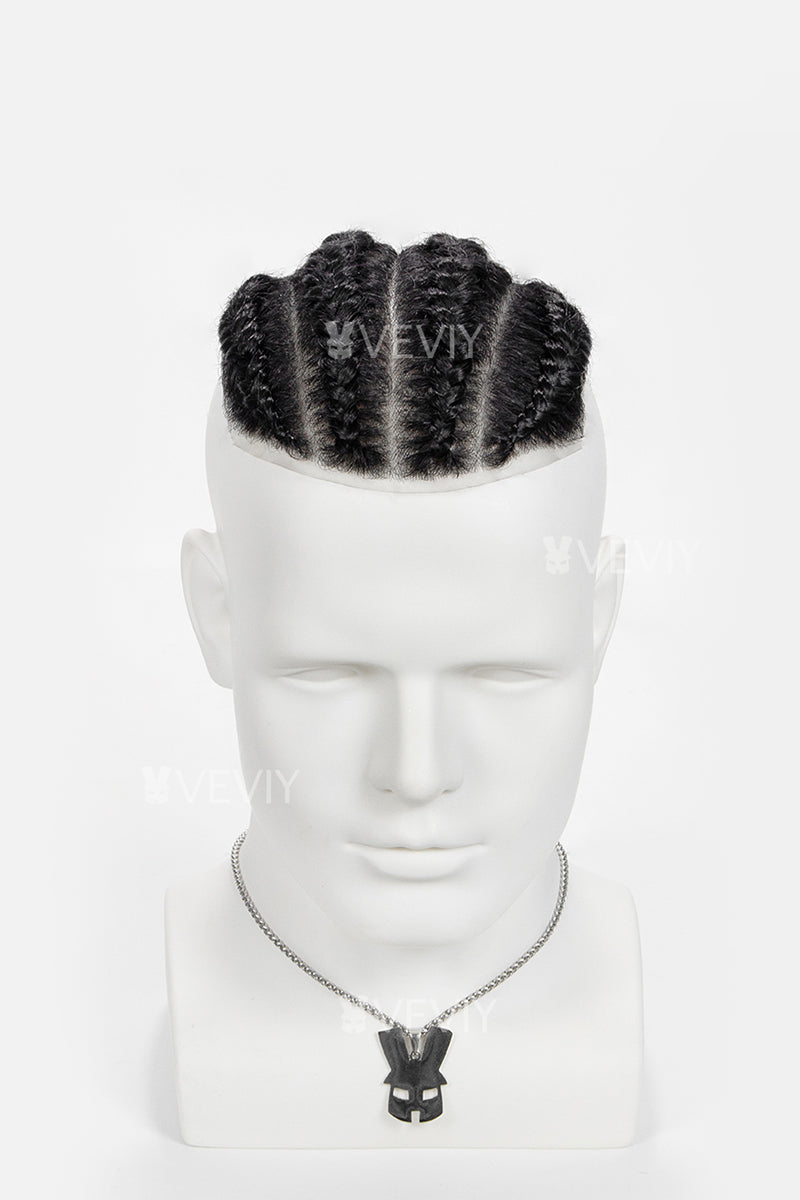 Marlon Men's Hairpiece Hairstyle Jet Black #1