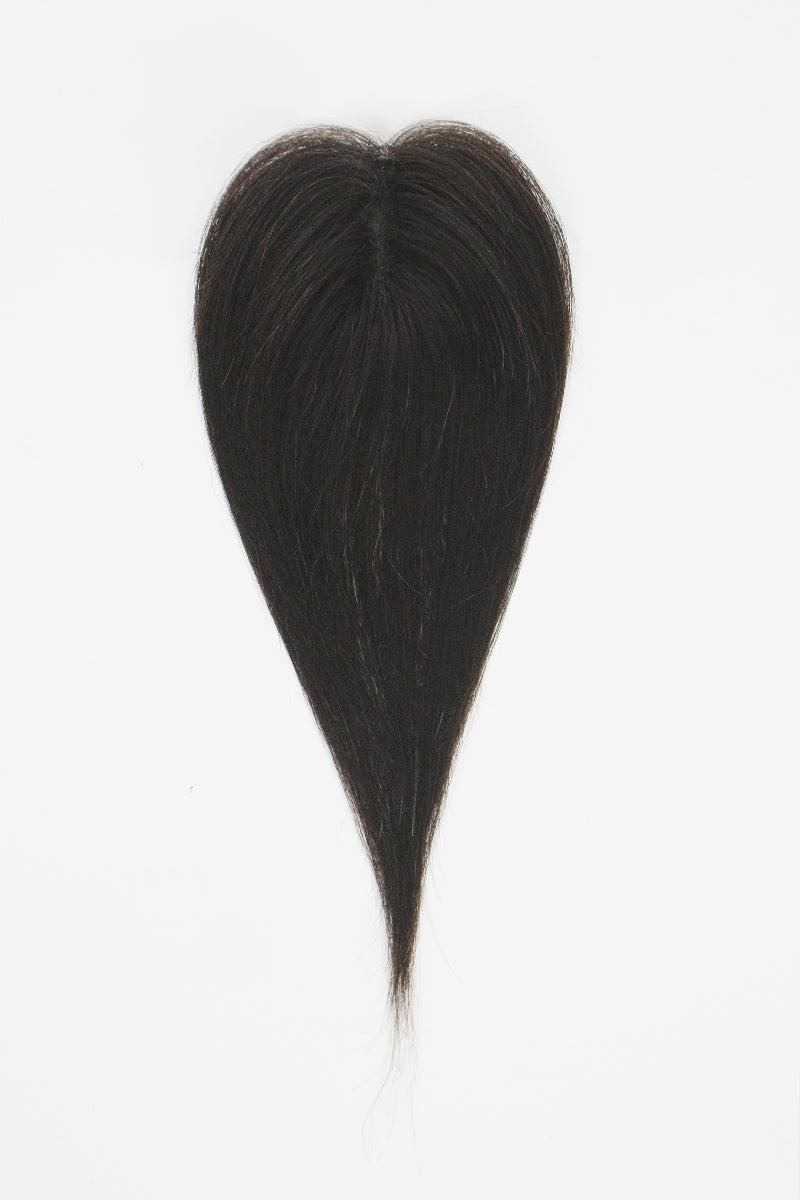 Vera Thin Breathable Lace Human Hair Topper Natural Black #1B