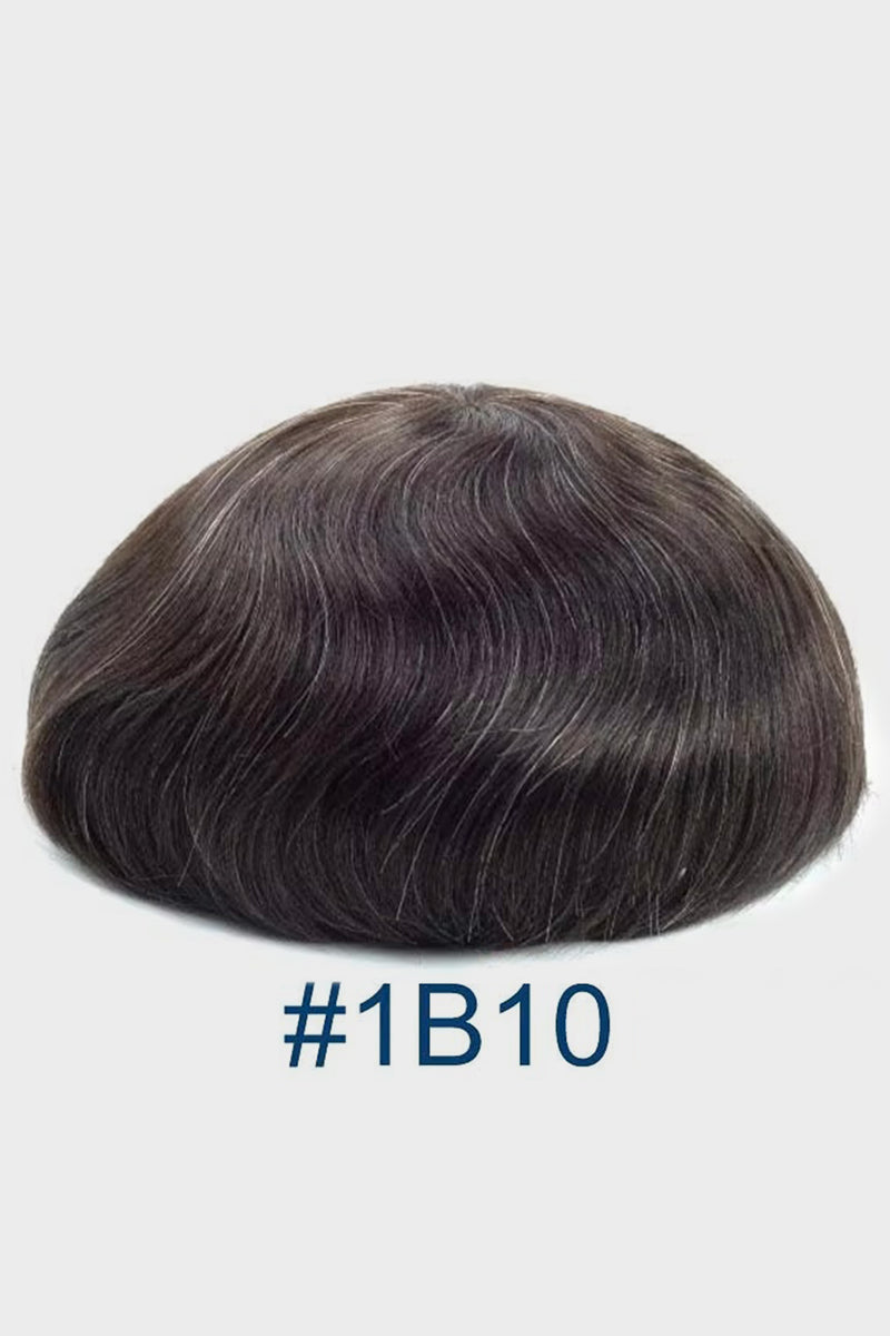 Brown hairpiece with #1B10 color code on a light gray background