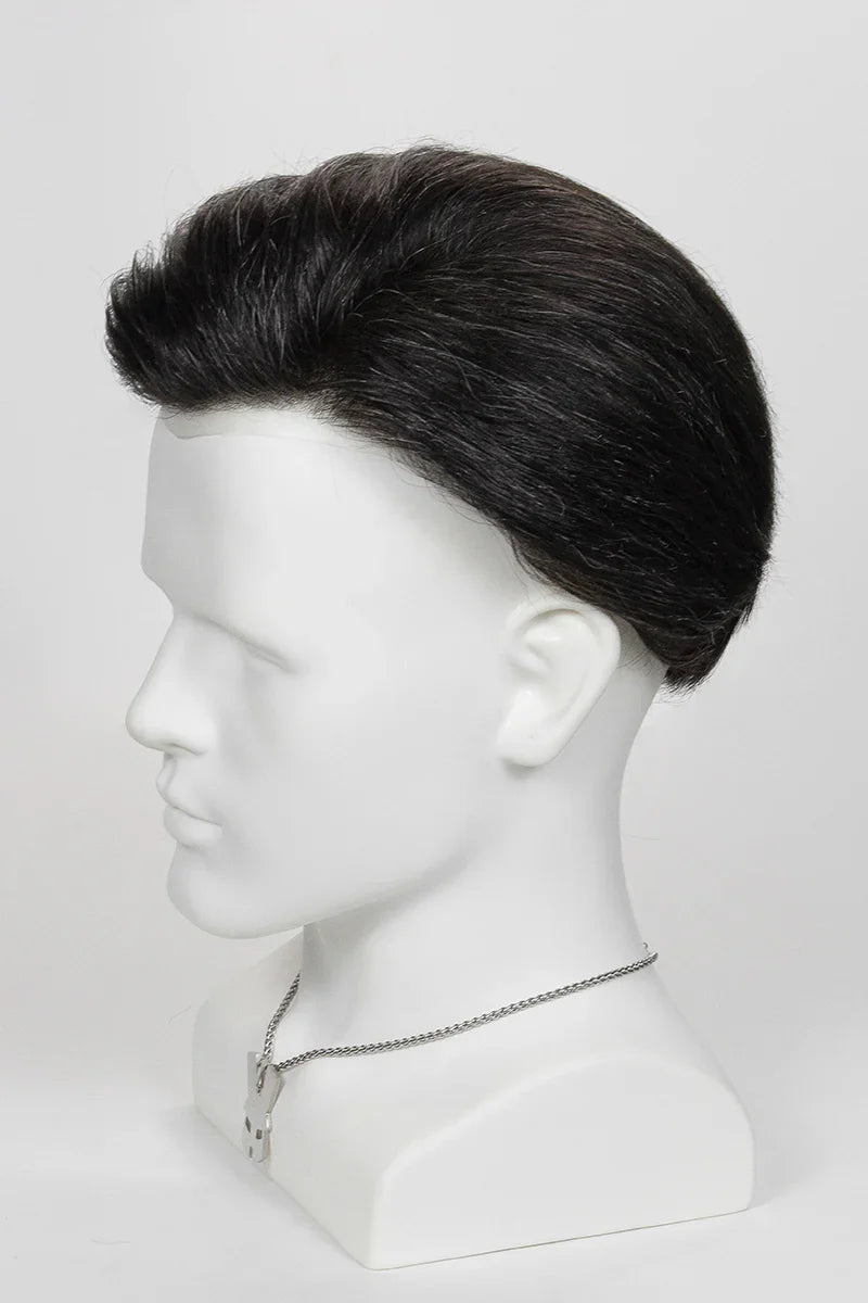 Victor Pre-Cut Men's Hairstyle Medium-Light Brown blended with 20% Grey #620