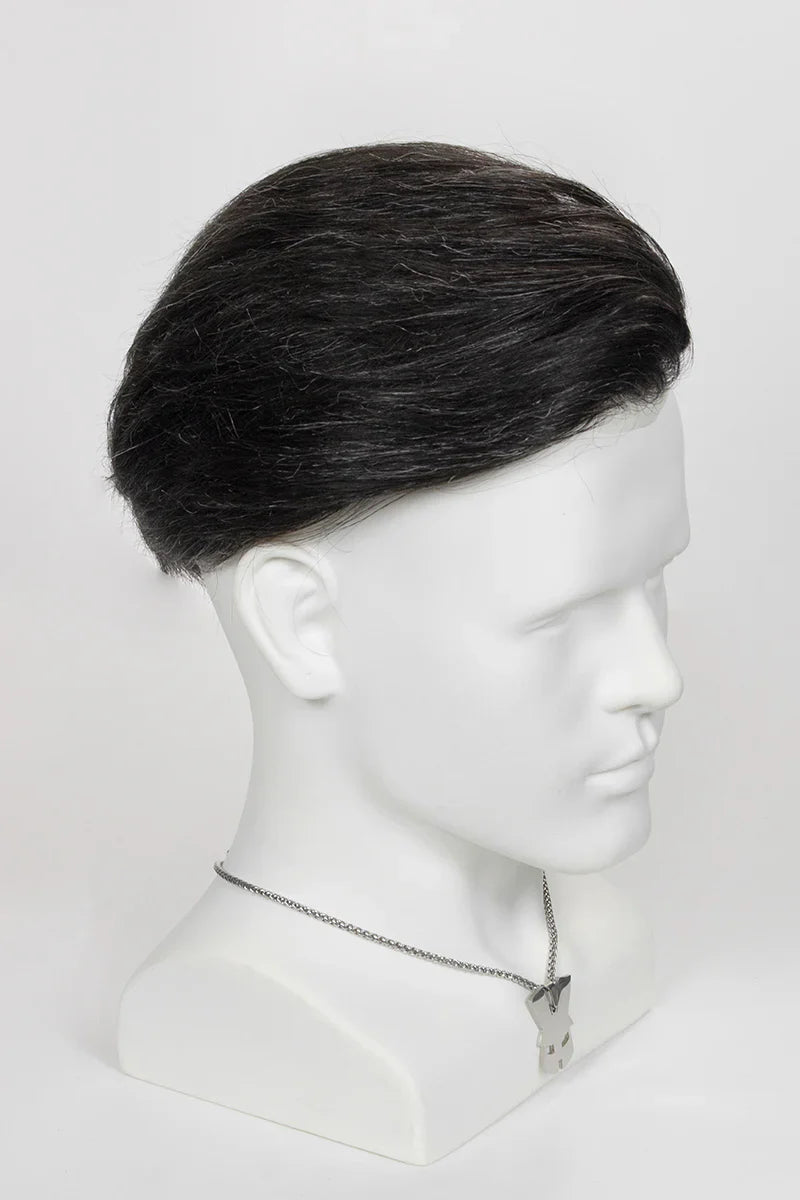 Victor Pre-Cut Men's Hairstyle Chocolate Brown blended with 50% Grey #350