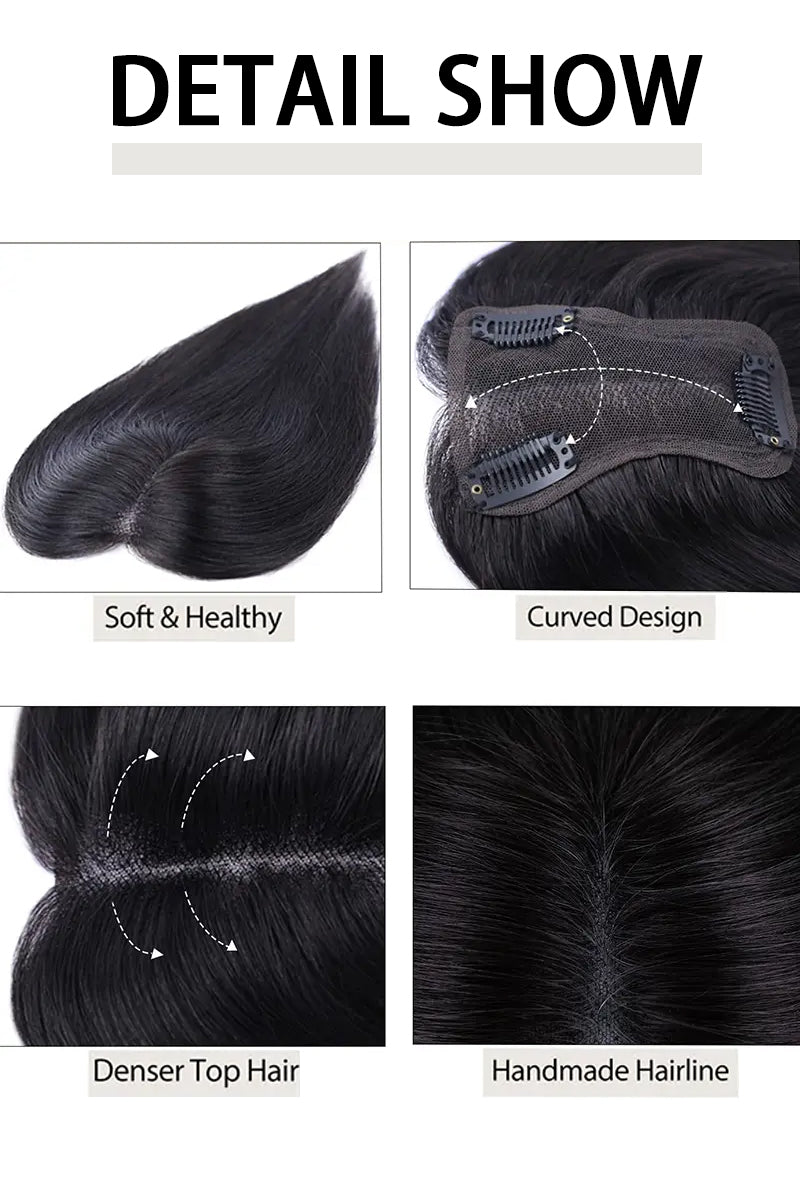 Aria Human Hair Topper for Hair Loss Solutions Custom Order