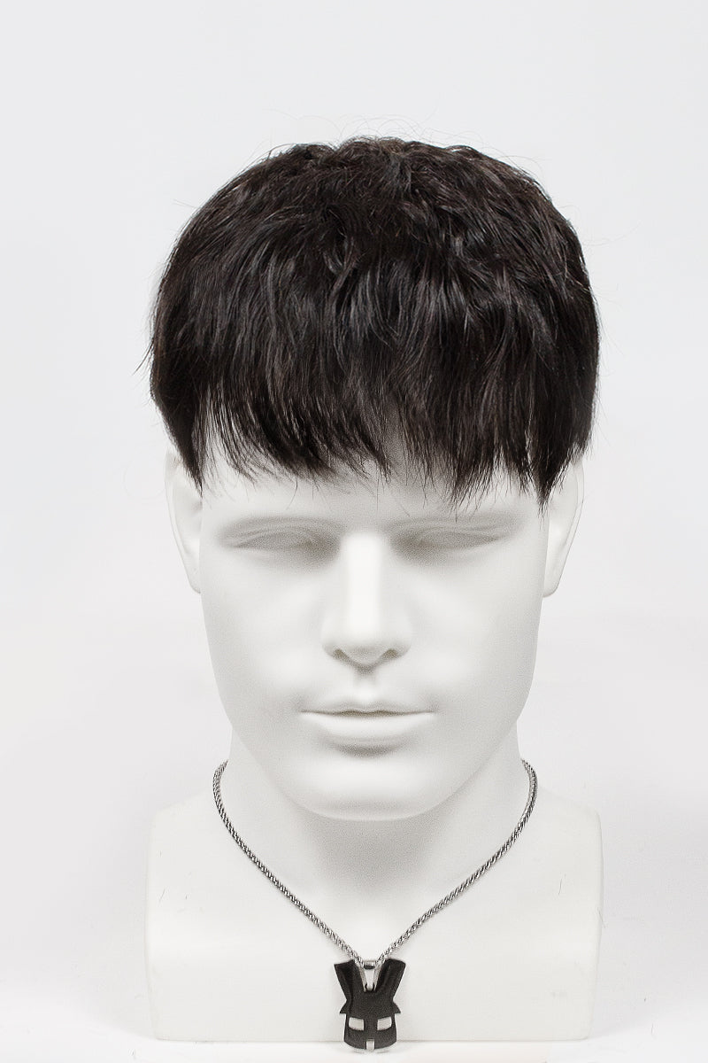 Patsy Pre-Cut Men's Hairstyle Black blended with 80% Grey #1B80