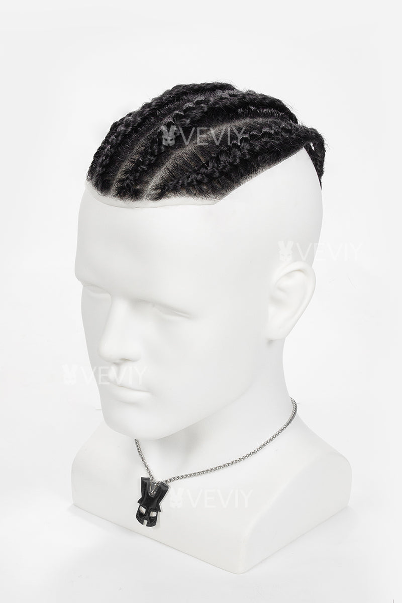Marlon Men's Hairpiece Hairstyle Jet Black #1