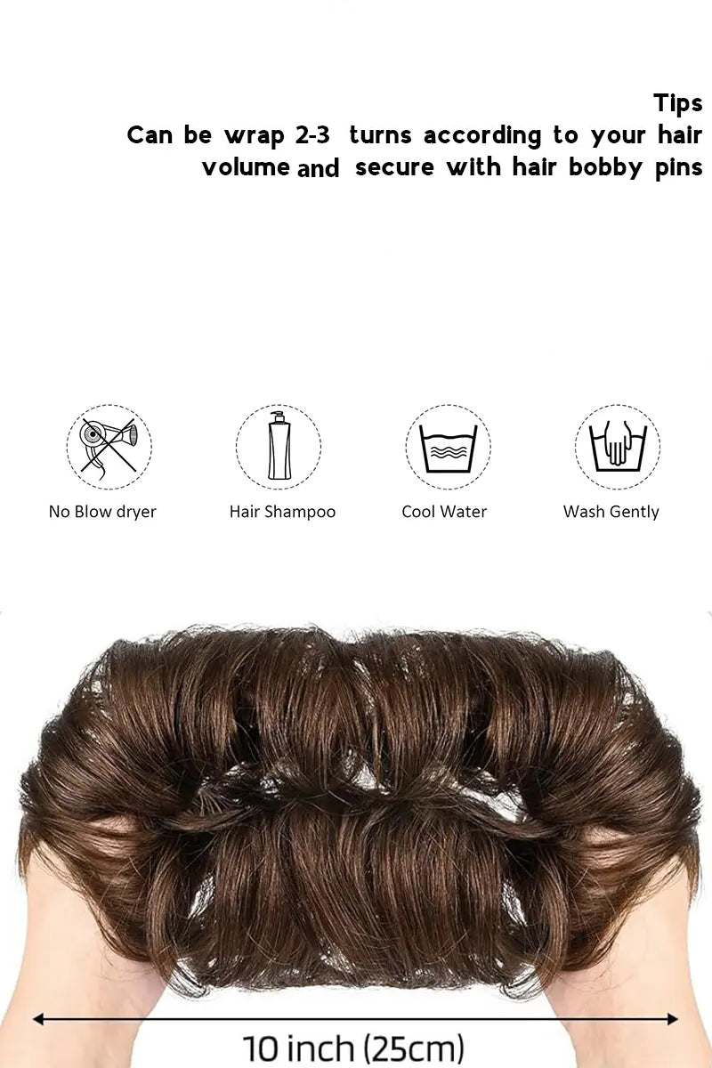 Messy Bun Hair Piece Chocolate Brown #3