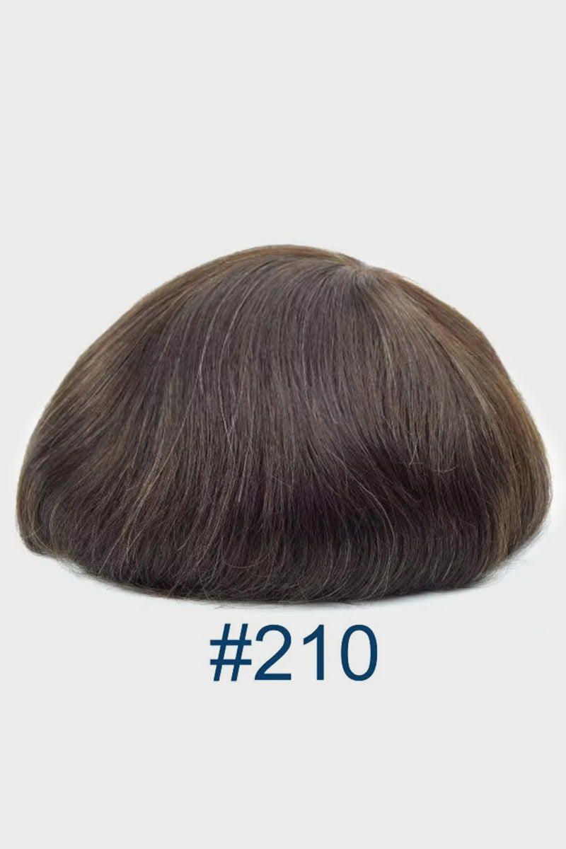 Alison Pre-Cut Men's Hairstyle Dark Brown blended with 10% Grey #210