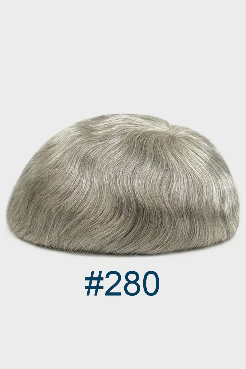 Alison Pre-Cut Men's Hairstyle Dark Brown blended with 80% Grey #280