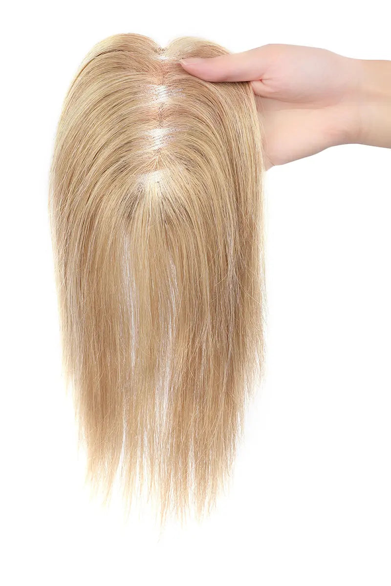 Aria Handmade Human Hair Topper Dark Blonde with Light Blonde #P10/16