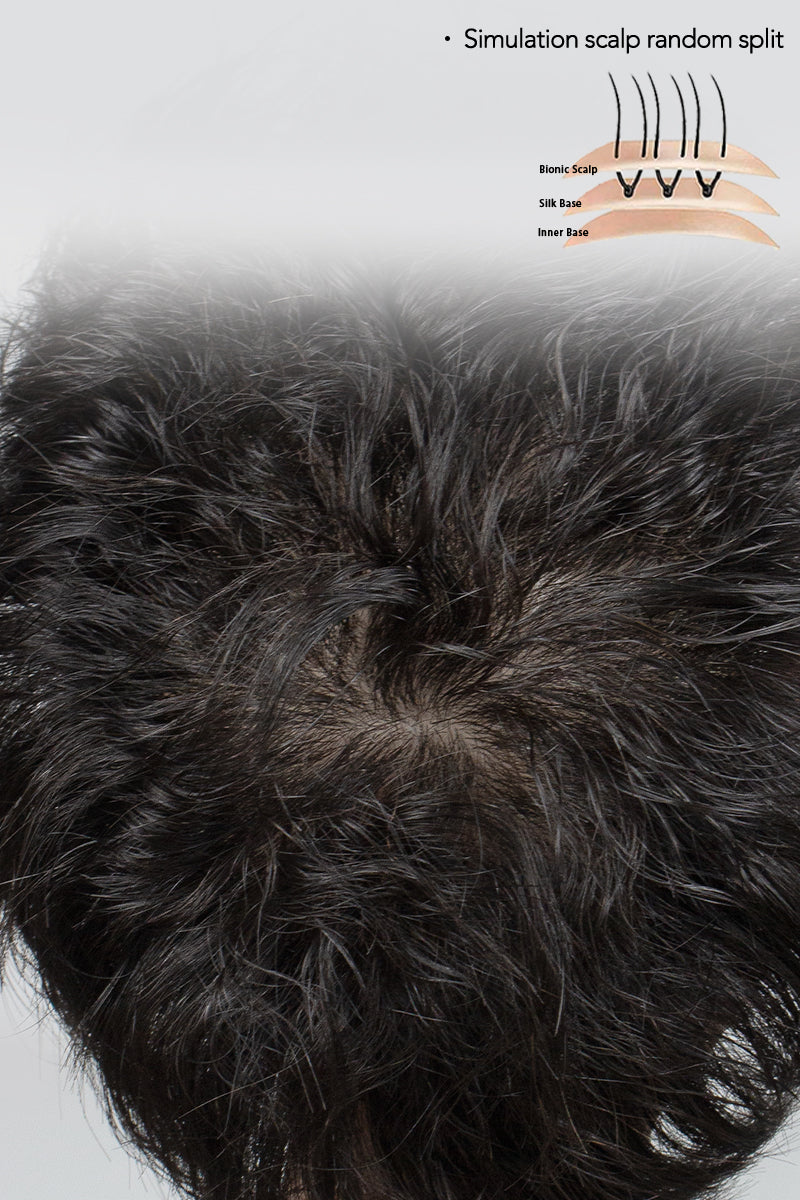 Alison Pre-Cut Men's Hairstyle Jet Black #1