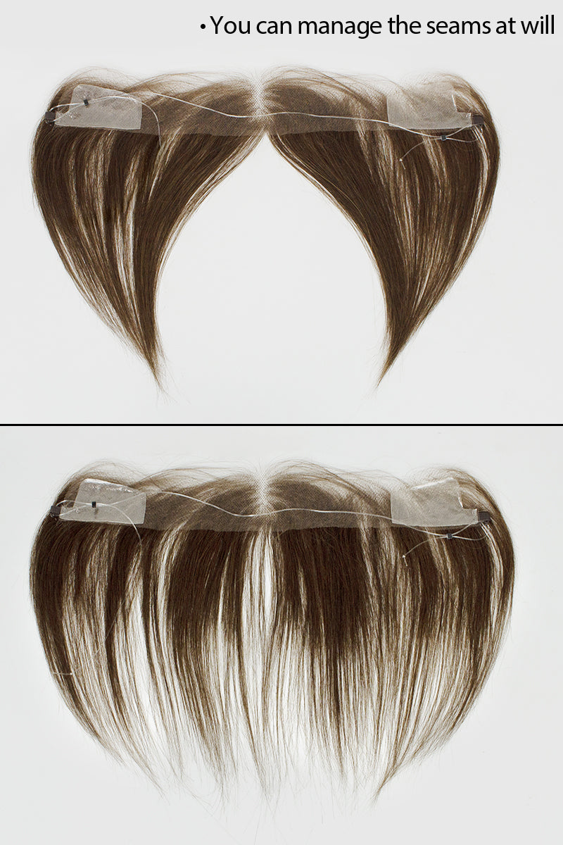 Lumi Hairline Topper: Breathable Lace | Halo Wire | Medium Brown #4