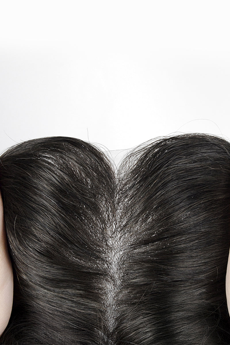 Philip Men's Hairpiece Hairstyle Black blended with 10% Grey #1B10