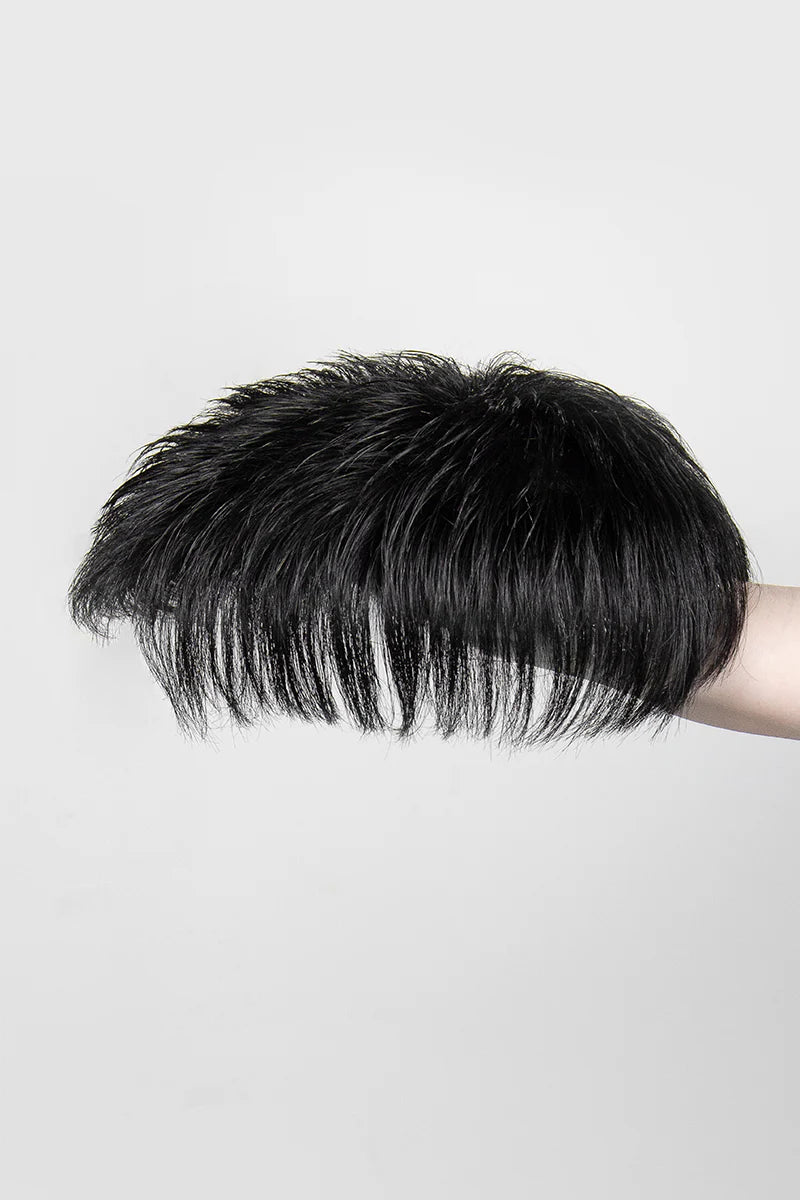 Kerwin Pre-Cut Men's Hairstyle Black blended with 80% Grey #1B80