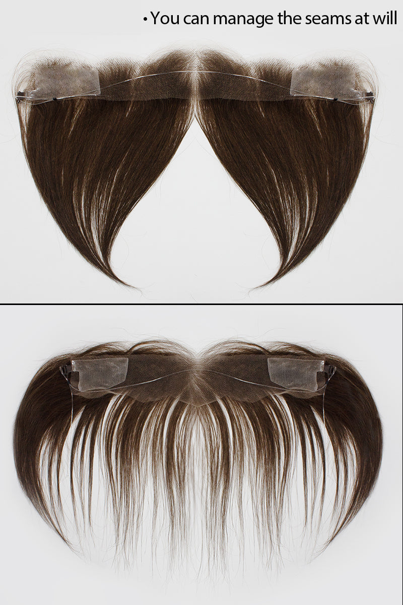 Lumi Hairline Topper: Breathable Lace | Halo Wire |Natural Look Dark Brown #2