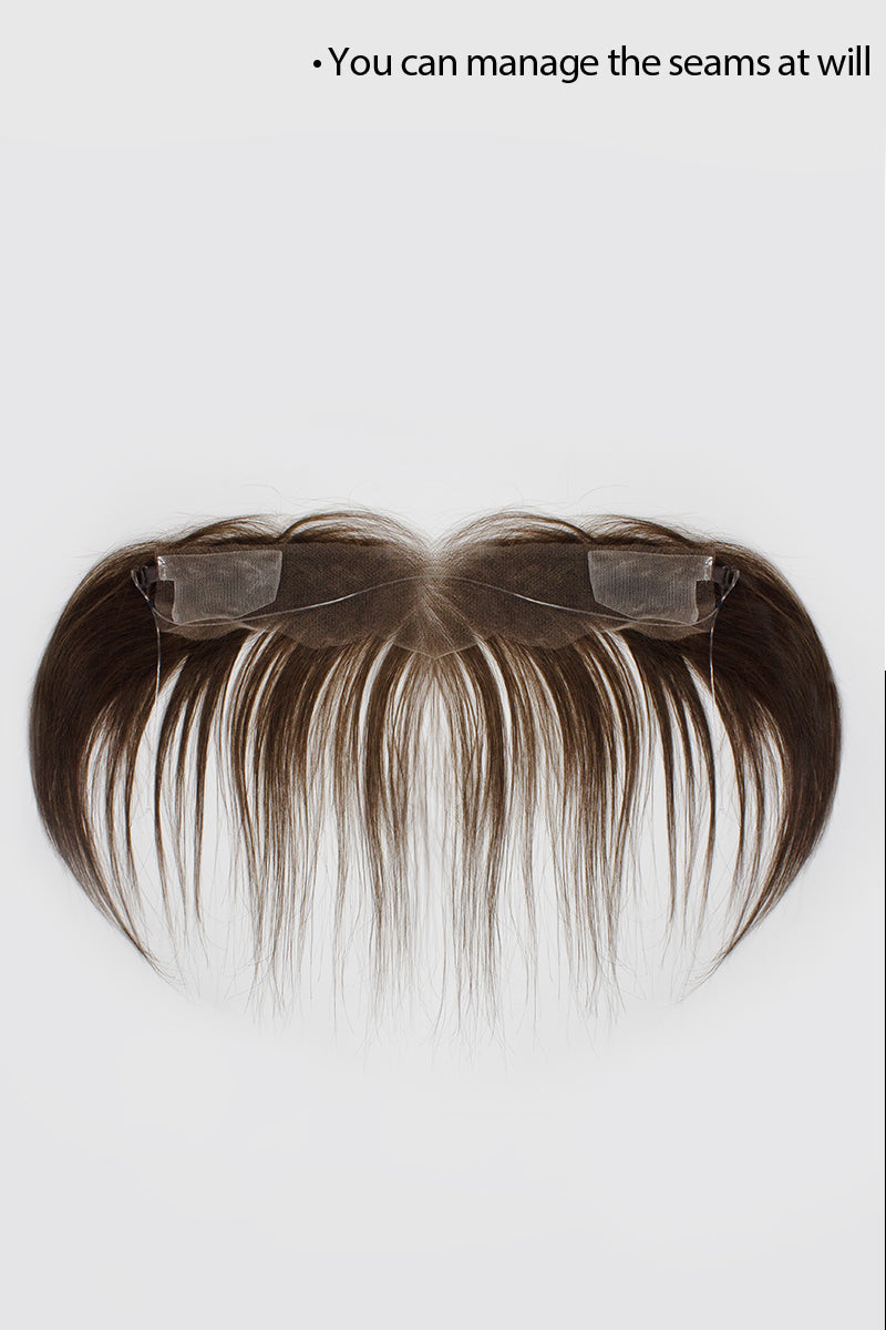 Lumi Hairline Topper: Breathable Lace | Halo Wire |Natural Look Dark Brown #2
