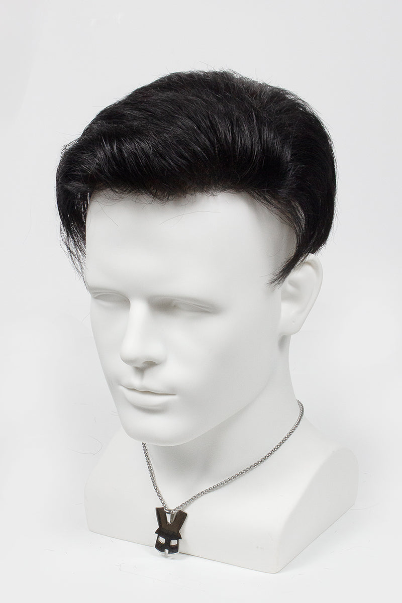 Philip Men's Hairpiece Hairstyle Jet Black #1