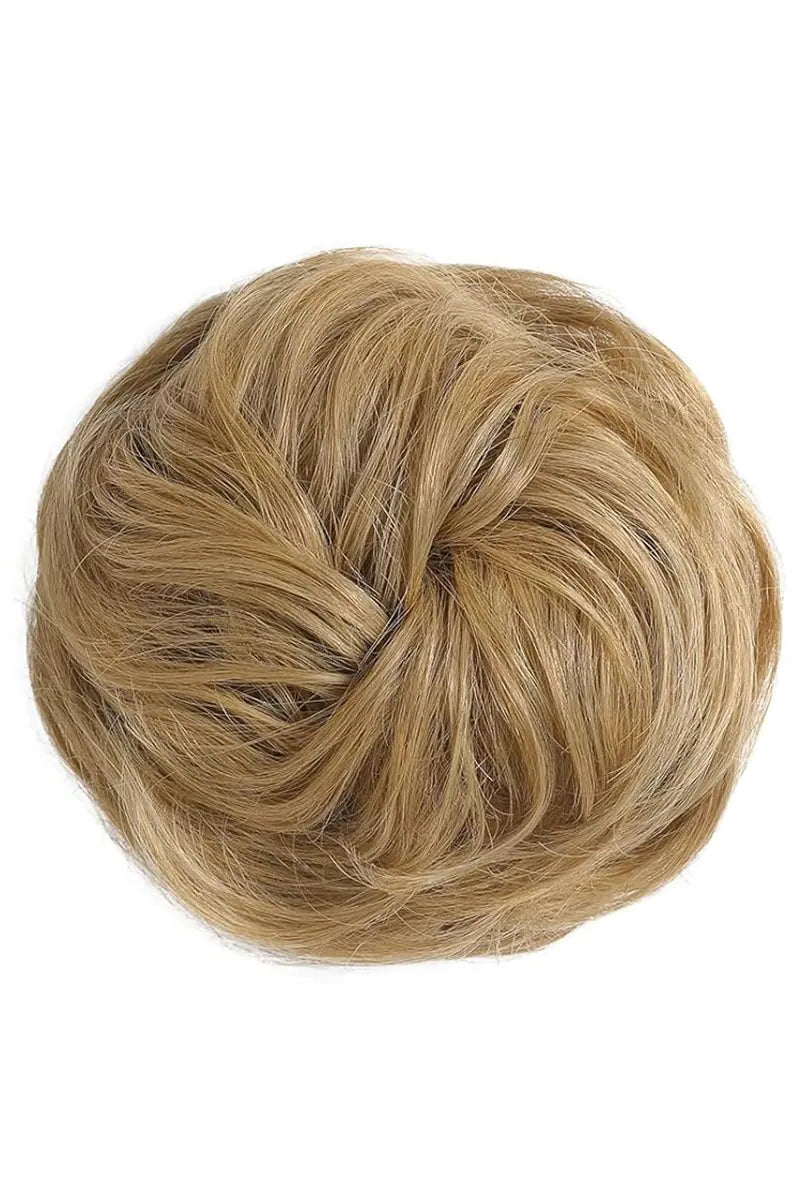 Messy Bun Hair Piece Dark Blonde with Highlights #10/16