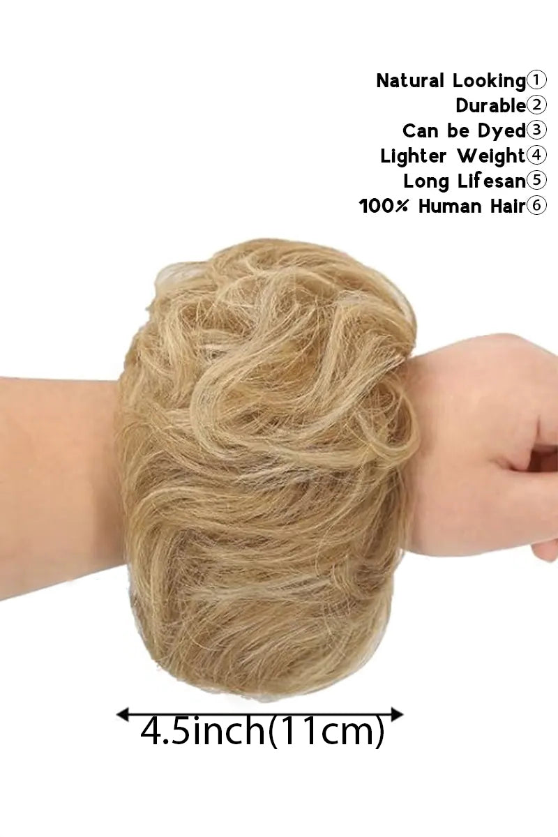Messy Bun Hair Piece Medium golden blonde #10/16