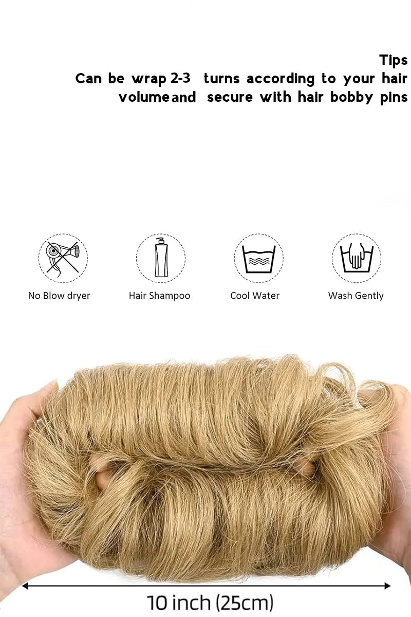 Messy Bun Hair Piece Dark Blonde #27