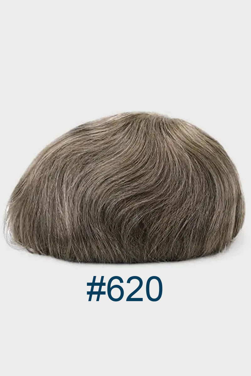 Victor Pre-Cut Men's Hairstyle Medium-Light Brown blended with 20% Grey #620