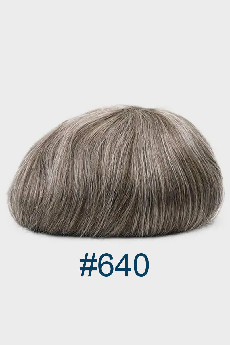 Victor Pre-Cut Men's Hairstyle Medium-Light Brown blended with 40% Grey #640