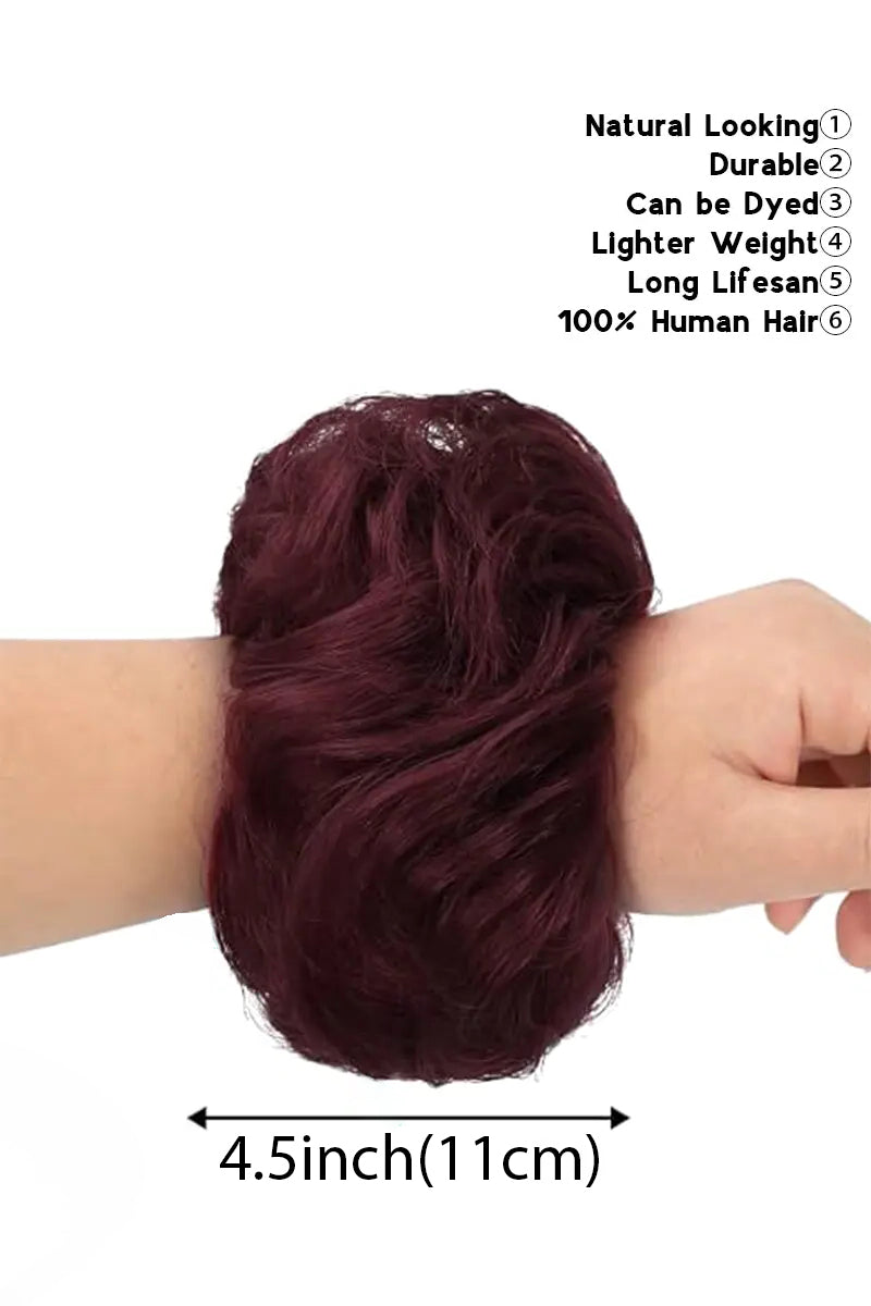 Messy Bun Hair Piece Wine Red #99J