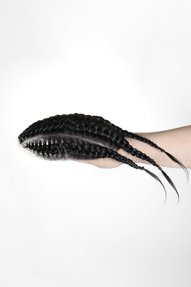 Marlon Men's Hairpiece Hairstyle Jet Black #1