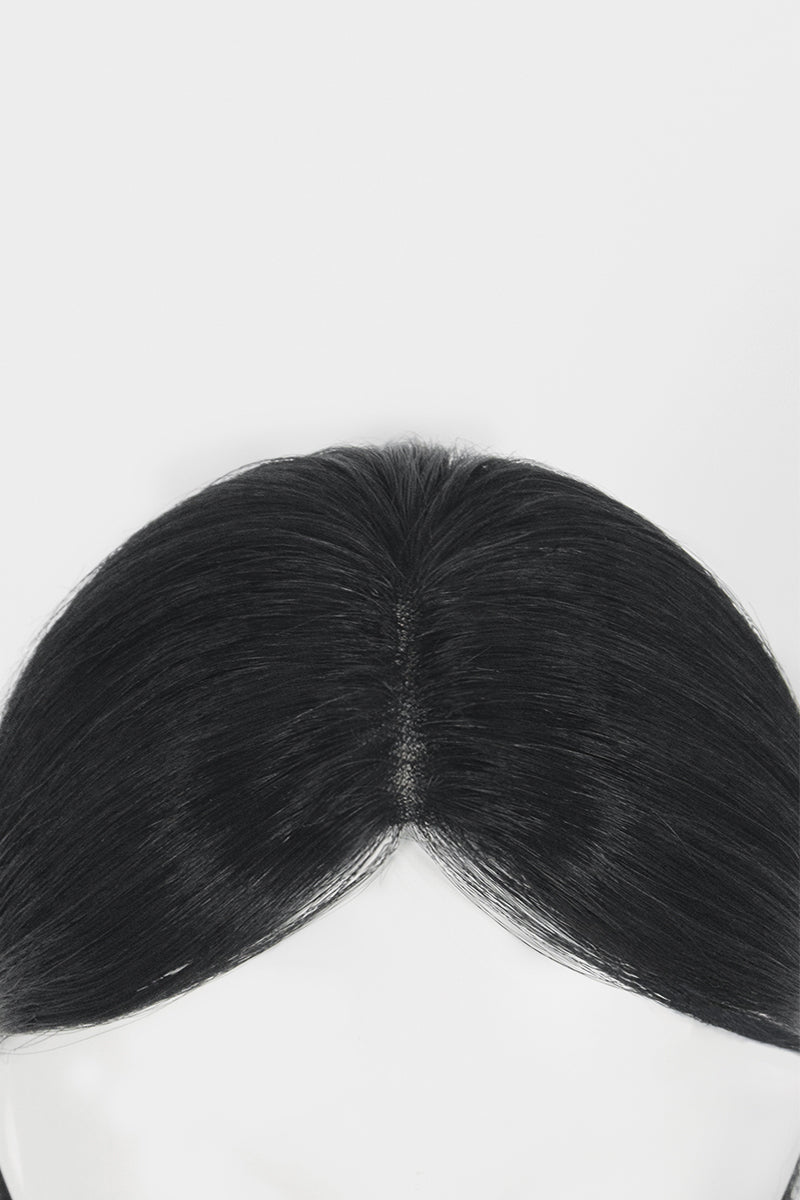 Aria Handmade Human Hair Topper Dark Black #1