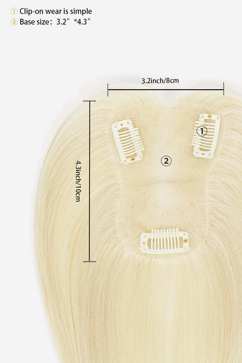 Volumateur Aria fait main en cheveux humains, blond très clair #613
