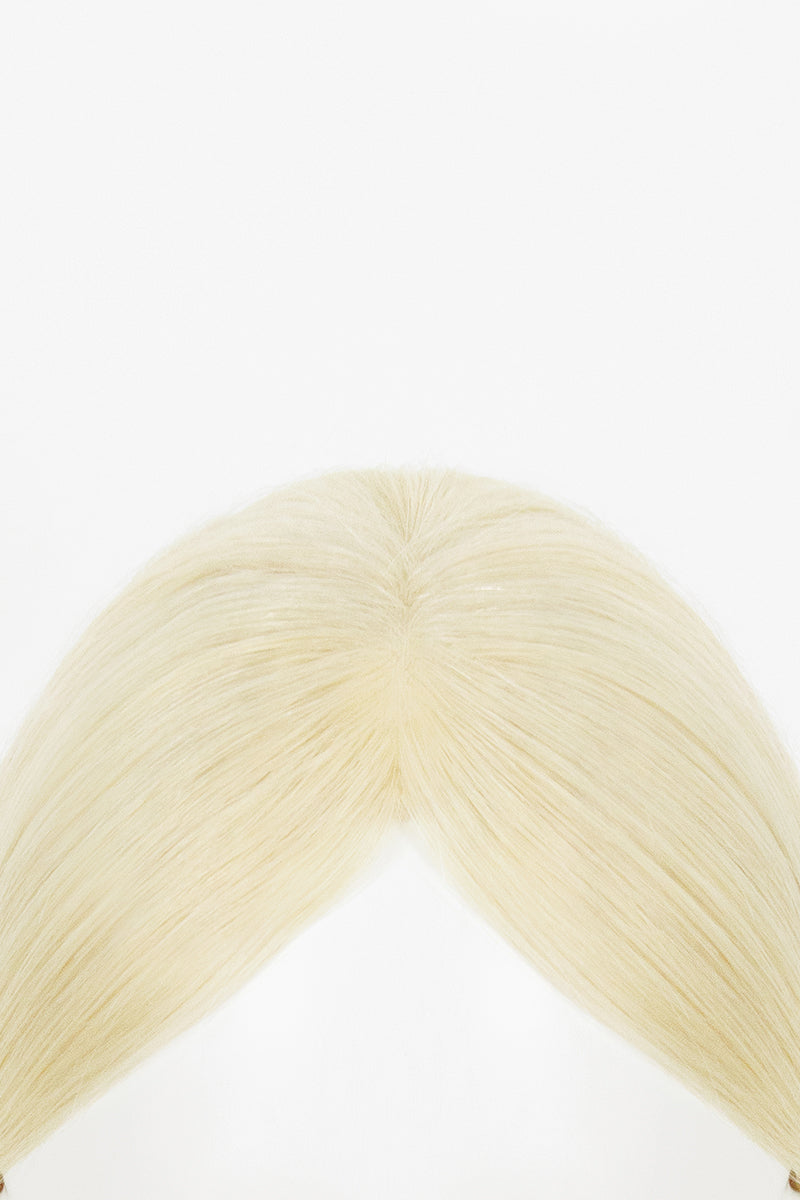 Volumateur Aria fait main en cheveux humains, blond très clair #613