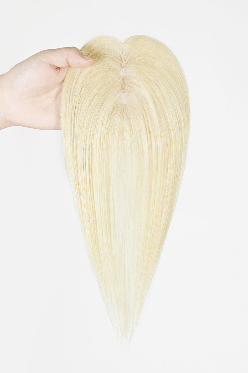 Volumateur Aria fait main en cheveux humains, blond très clair #613