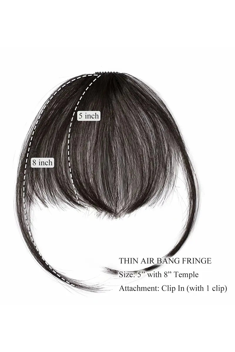 the length of hair bangs
