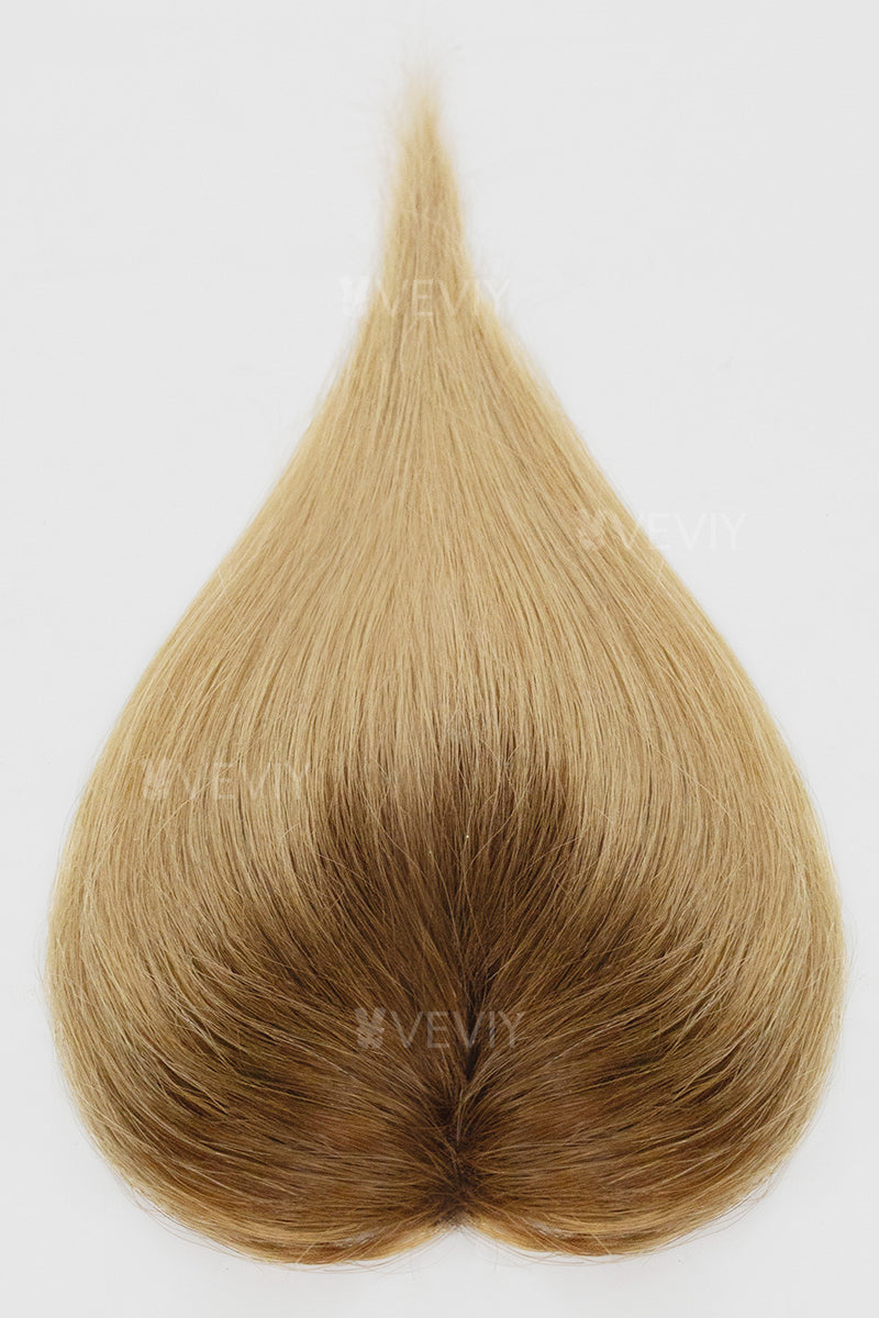 Vera Thin Breathable Lace Human Hair Topper Medium Brown with Dark Blonde #T4/27