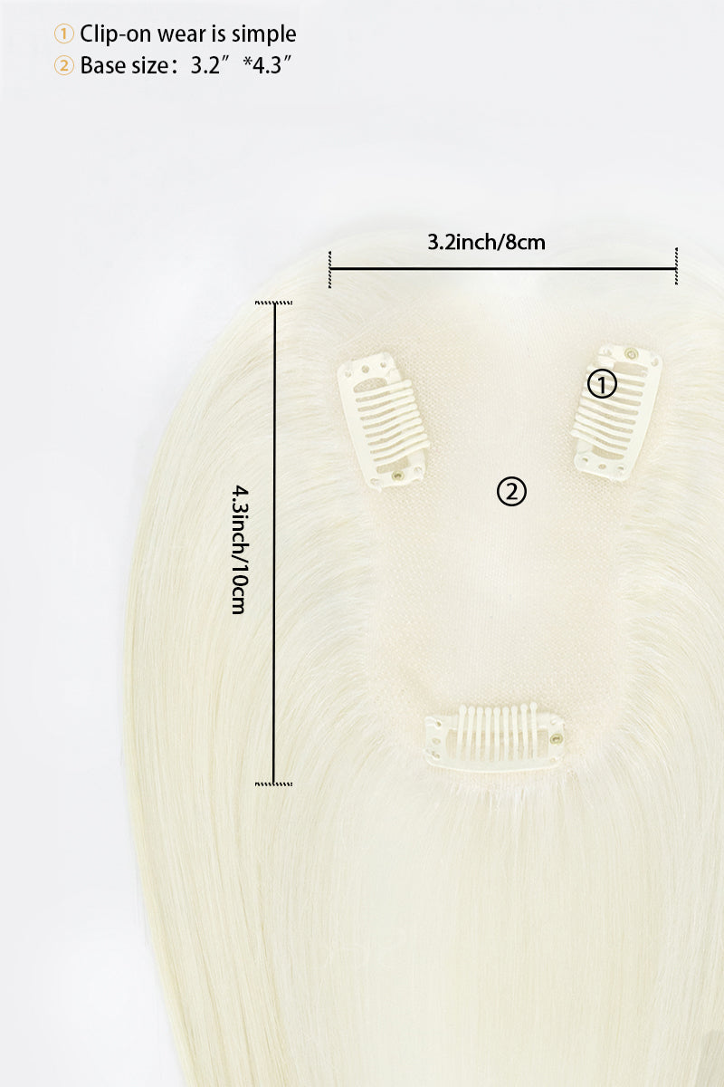 Aria Handmade Human Hair Topper White Blonde #WB