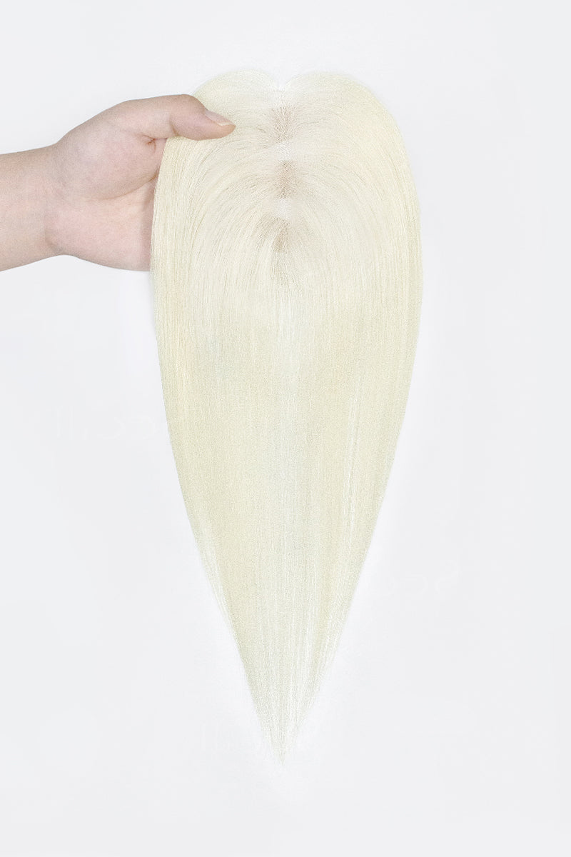 Aria Handmade Human Hair Topper White Blonde #WB
