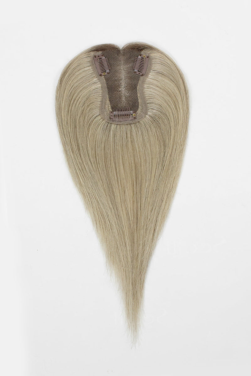Aria Handmade Human Hair Topper Ombre Medium Brown Root to Blonde #T4/M616