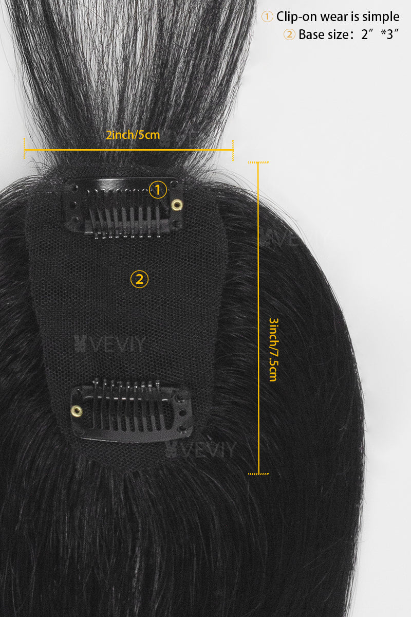 Vera Thin Breathable Lace Human Hair Topper with Bangs