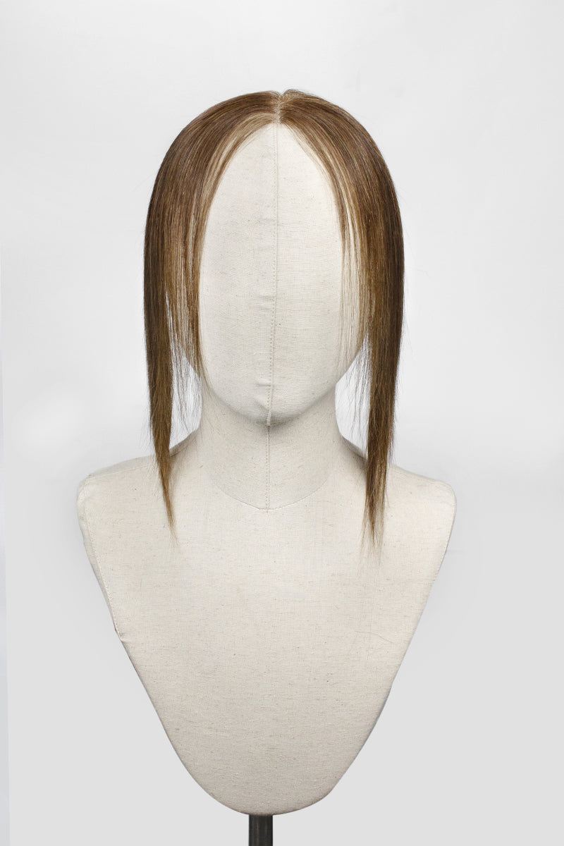 Lumi Hairline Topper: Breathable Lace | Halo Wire |Natural Look Dark Brown mix Medium Ash Brown #P2/6