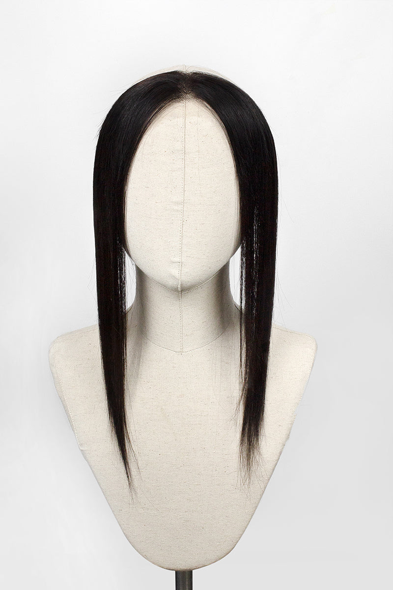 Lumi Hairline Topper: Breathable Lace | Halo Wire | Natural Black #1B