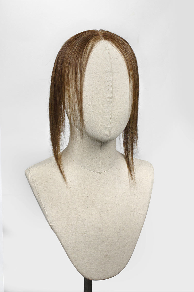 Lumi Hairline Topper: Breathable Lace | Halo Wire |Natural Look Dark Brown mix Medium Ash Brown #P2/6