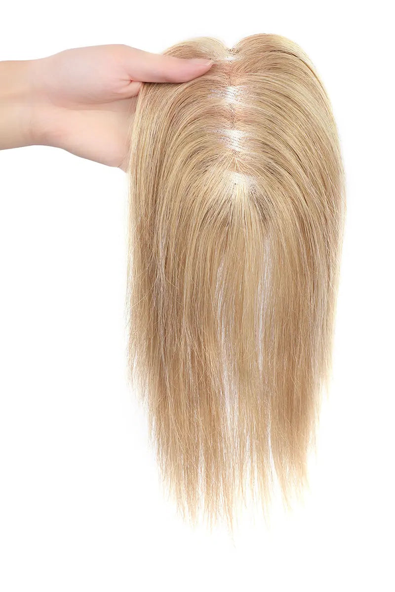 Aria Handmade Human Hair Topper Dark Blonde with Light Blonde #P10/16