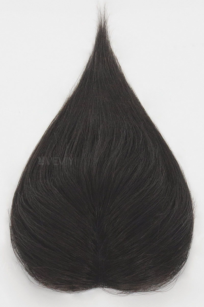 Vera Thin Breathable Lace Human Hair Topper Natural Black #1B