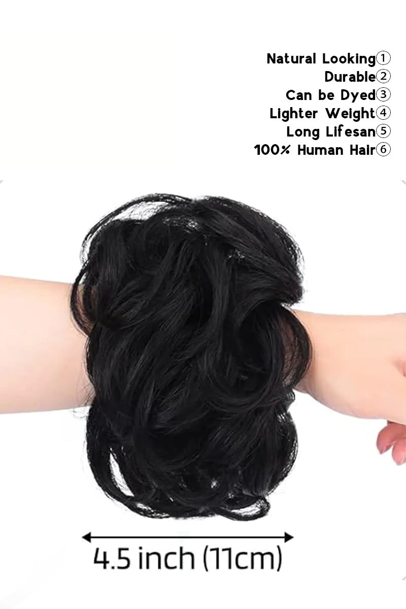 Messy Bun Hair Piece Natural Black #1B