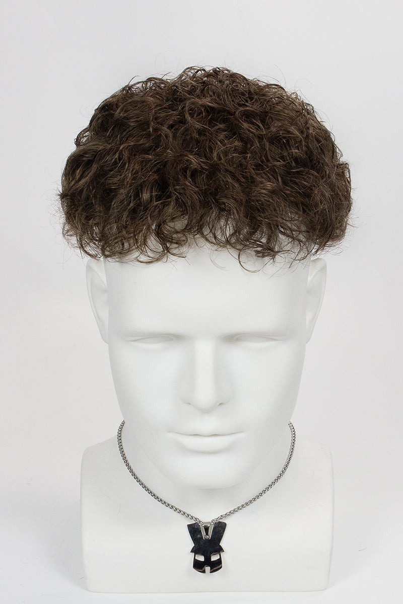 Pre-Cut Men's Hairpiece Hairstyle Wave
