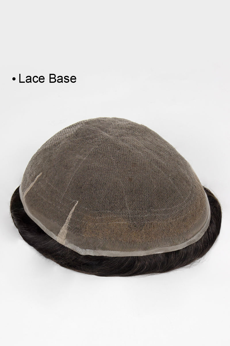 Lace base for hair replacement on a white background