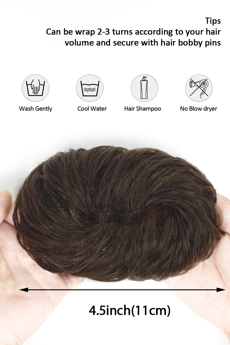Messy Bun Hair Piece Dark Brown #2