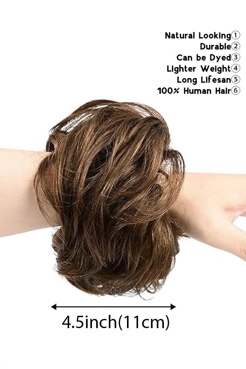 Messy Bun Hair Piece Medium Brown #4