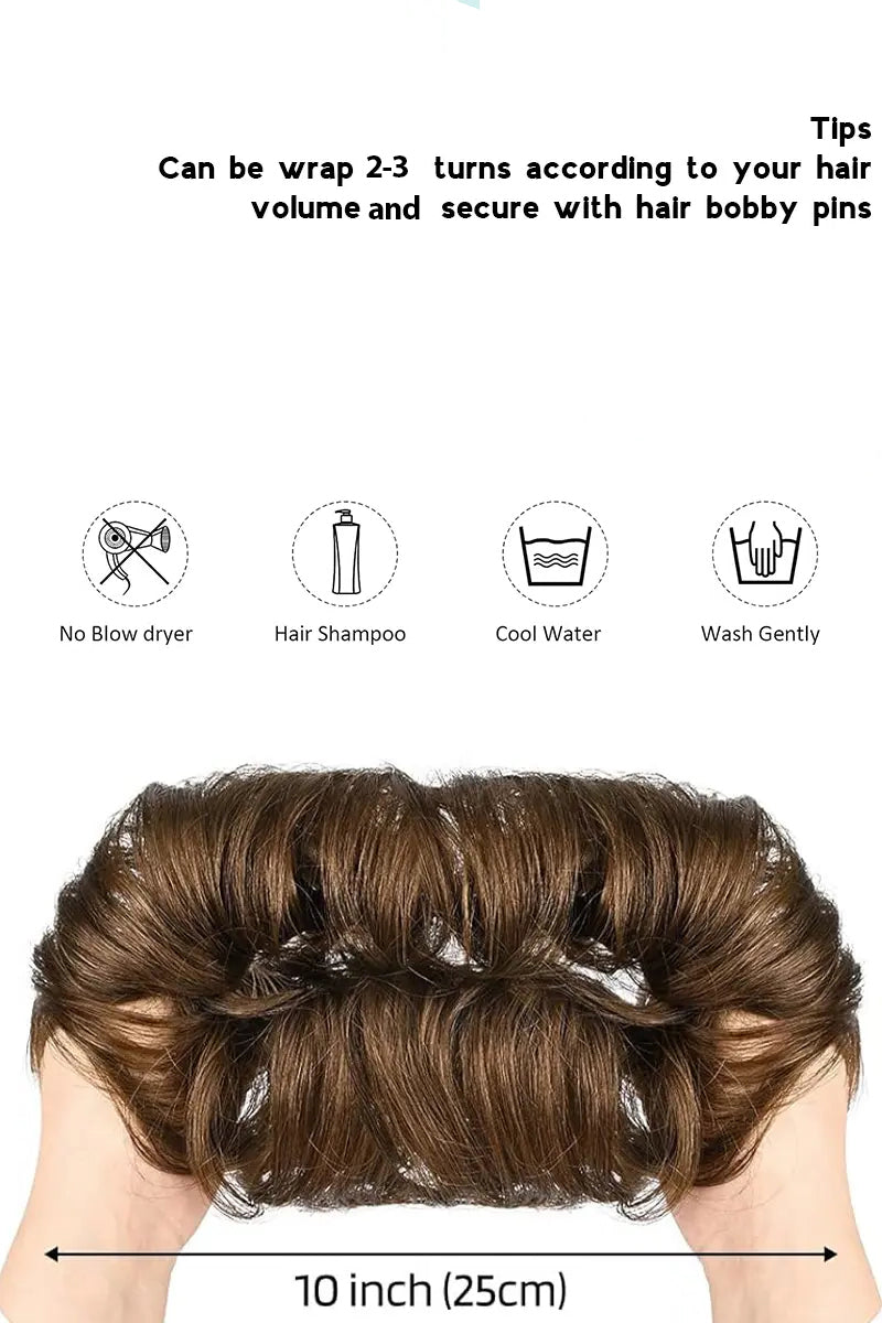 Messy Bun Hair Piece Medium Brown #4