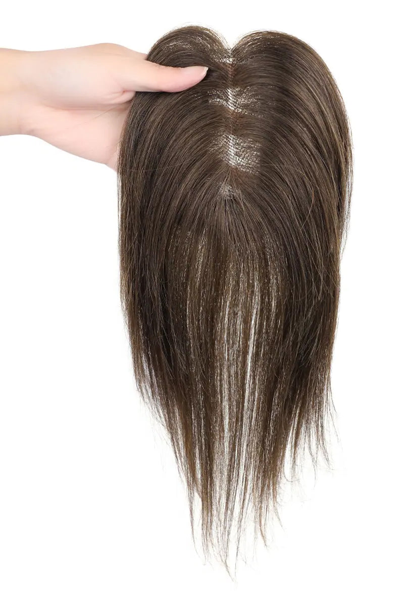 Aria Handmade Human Hair Topper Medium Brown #4