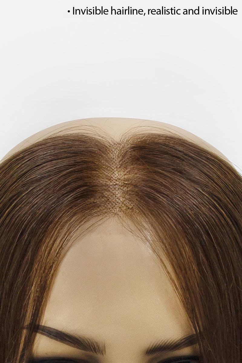 Lumi Hairline Topper: Breathable Lace | Halo Wire |Natural Look Dark Brown #2